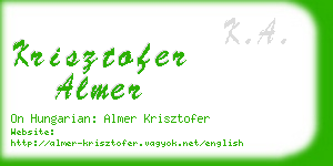 krisztofer almer business card